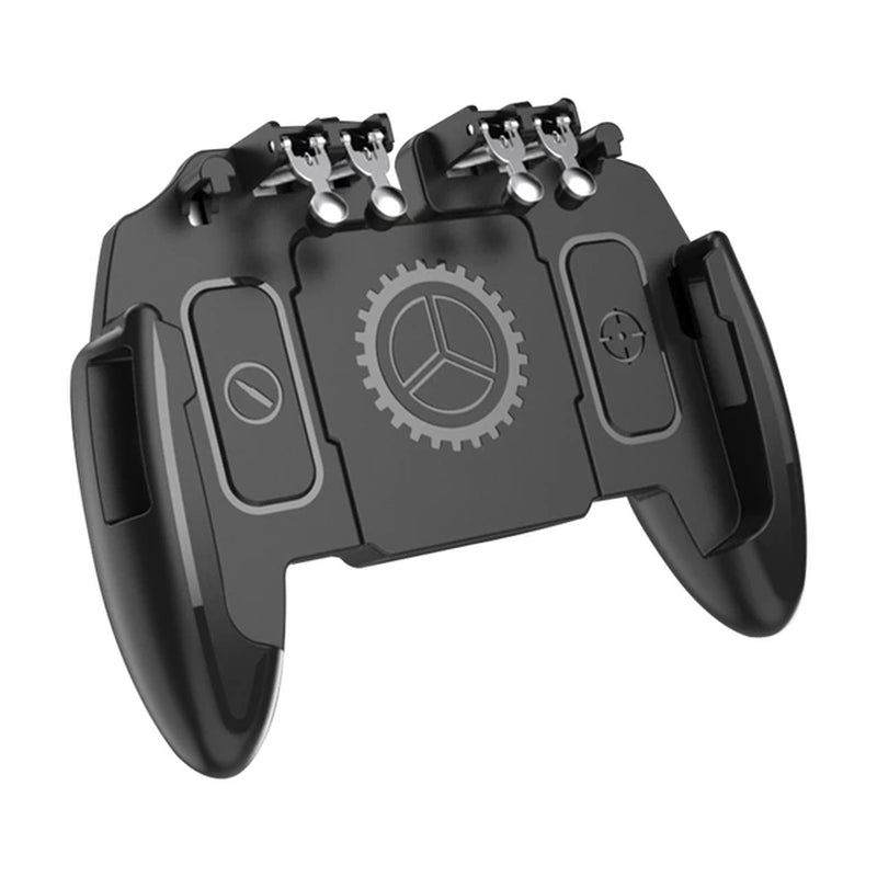 ABS 6 Fingers Gamepad Mobile Phone Shooting Gaming Button Triggers Gamepad with Cooling Fan for PUBG Game Controller Joystick