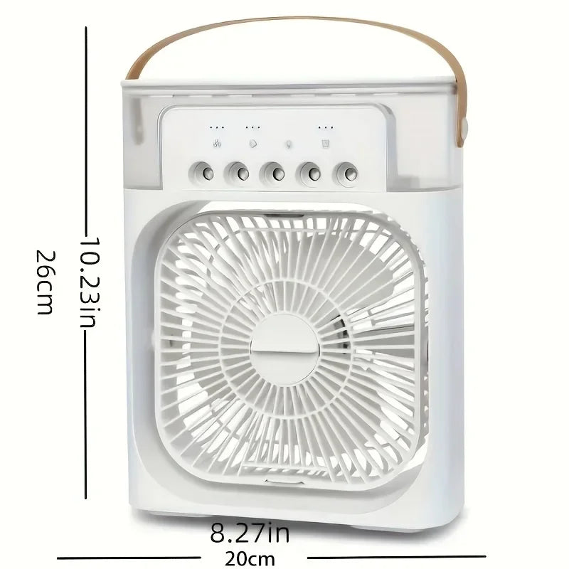 Portable Air Conditioner Fan, Household Small Air Cooler, Humidifier, Hydrocooling Fan, Air Adjustment for Office, 3 Speed