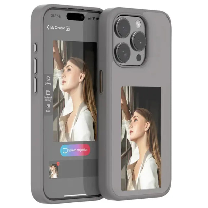 Smart Ink Phone Case 2024 New Smart NFC E-Ink Phone Case 4 Colors Imaging Display Photos for 13/14/15/Pro/Pro Max